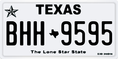 TX license plate BHH9595