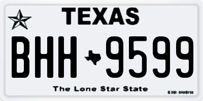 TX license plate BHH9599