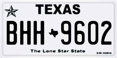TX license plate BHH9602