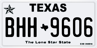 TX license plate BHH9606