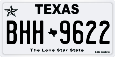 TX license plate BHH9622