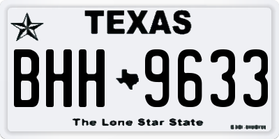 TX license plate BHH9633