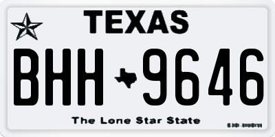 TX license plate BHH9646