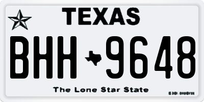 TX license plate BHH9648
