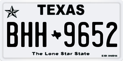TX license plate BHH9652
