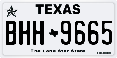 TX license plate BHH9665
