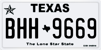 TX license plate BHH9669