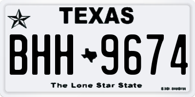 TX license plate BHH9674