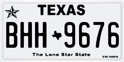 TX license plate BHH9676