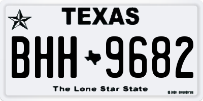 TX license plate BHH9682