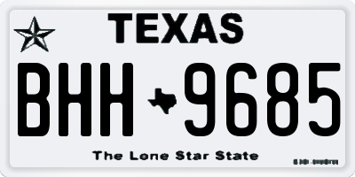 TX license plate BHH9685