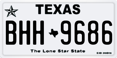 TX license plate BHH9686