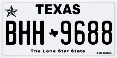 TX license plate BHH9688