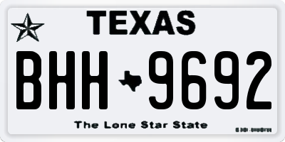 TX license plate BHH9692