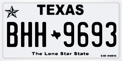 TX license plate BHH9693