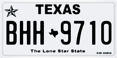 TX license plate BHH9710