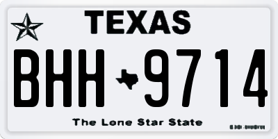 TX license plate BHH9714