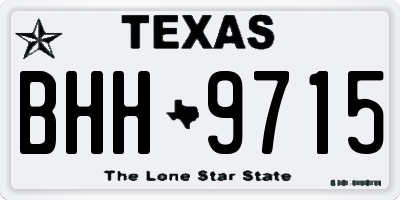 TX license plate BHH9715