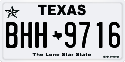 TX license plate BHH9716