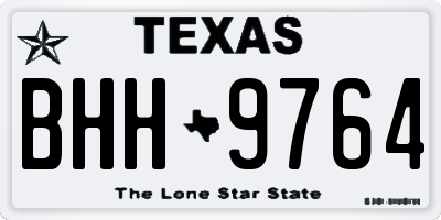 TX license plate BHH9764
