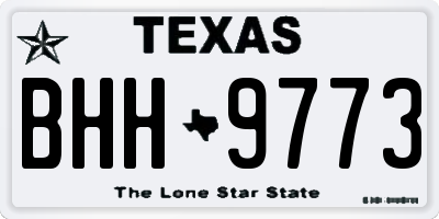 TX license plate BHH9773