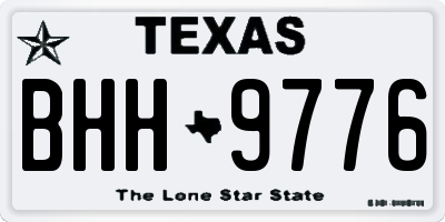 TX license plate BHH9776