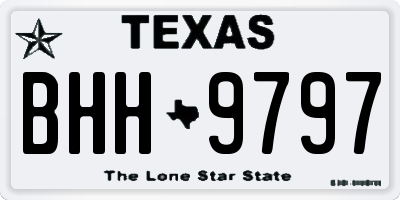 TX license plate BHH9797