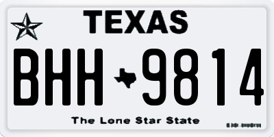 TX license plate BHH9814