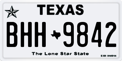 TX license plate BHH9842