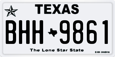 TX license plate BHH9861