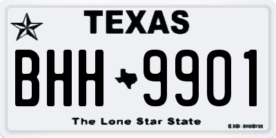 TX license plate BHH9901
