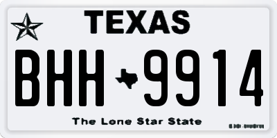 TX license plate BHH9914