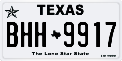 TX license plate BHH9917