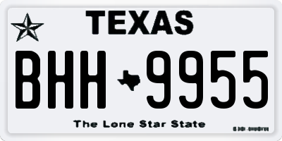 TX license plate BHH9955