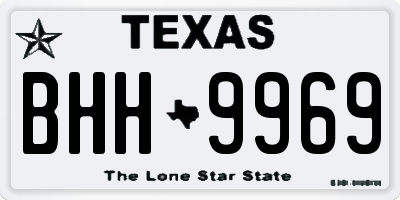 TX license plate BHH9969