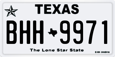 TX license plate BHH9971