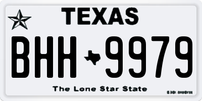 TX license plate BHH9979