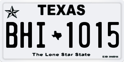 TX license plate BHI1015