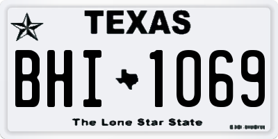 TX license plate BHI1069