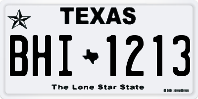 TX license plate BHI1213