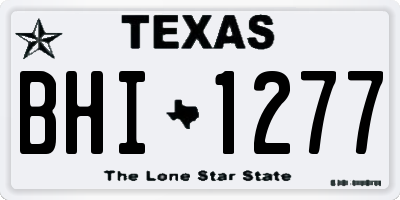 TX license plate BHI1277