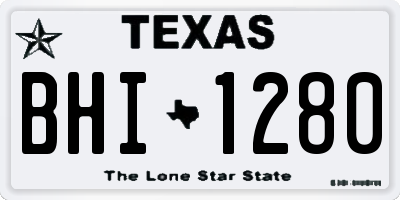 TX license plate BHI1280
