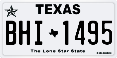 TX license plate BHI1495