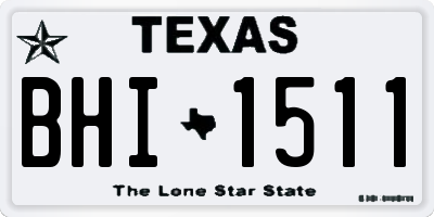 TX license plate BHI1511