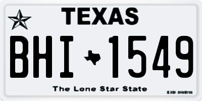 TX license plate BHI1549