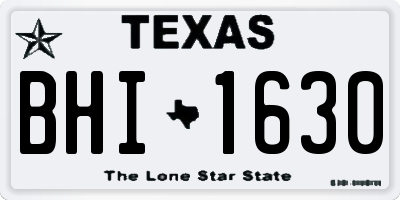 TX license plate BHI1630