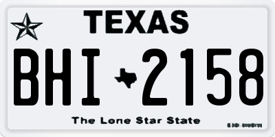 TX license plate BHI2158