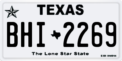 TX license plate BHI2269