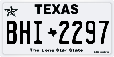 TX license plate BHI2297