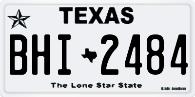 TX license plate BHI2484